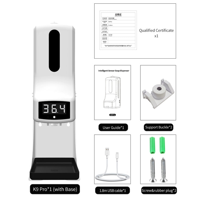 Termometro digitale senza contatto con dispenser sapone 1000 ml