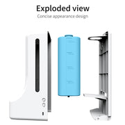 Termometro con sensore di distanza sensibile alla luce K9 Pro vivavoce senza contatto + dispenser automatico di sapone liquido senza contatto da 1000 ml con supporto base, K9 Pro