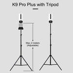 Termometro corporeo senza contatto vivavoce K9 Pro Plus + dispenser automatico di sapone liquido senza contatto da 1000 ml con supporto base, trasmissione vocale in 15 lingue, K9 Pro Plus