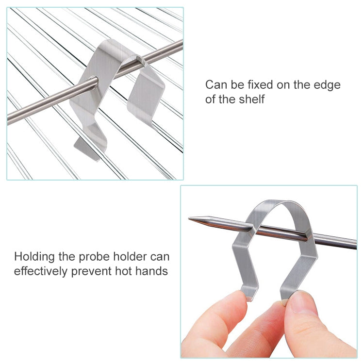 10 PCS Home Kitchen BBQ Grill Probe Holder, Specifica: Supporto per sonda a foro singolo, Single Hole
