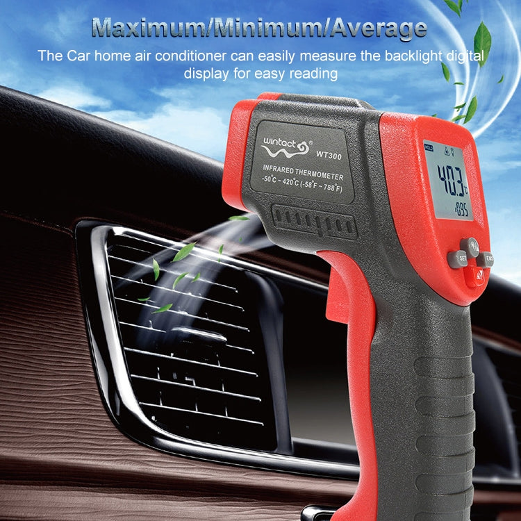 Termometro digitale a infrarossi Wintact WT300 -50 a 420°C