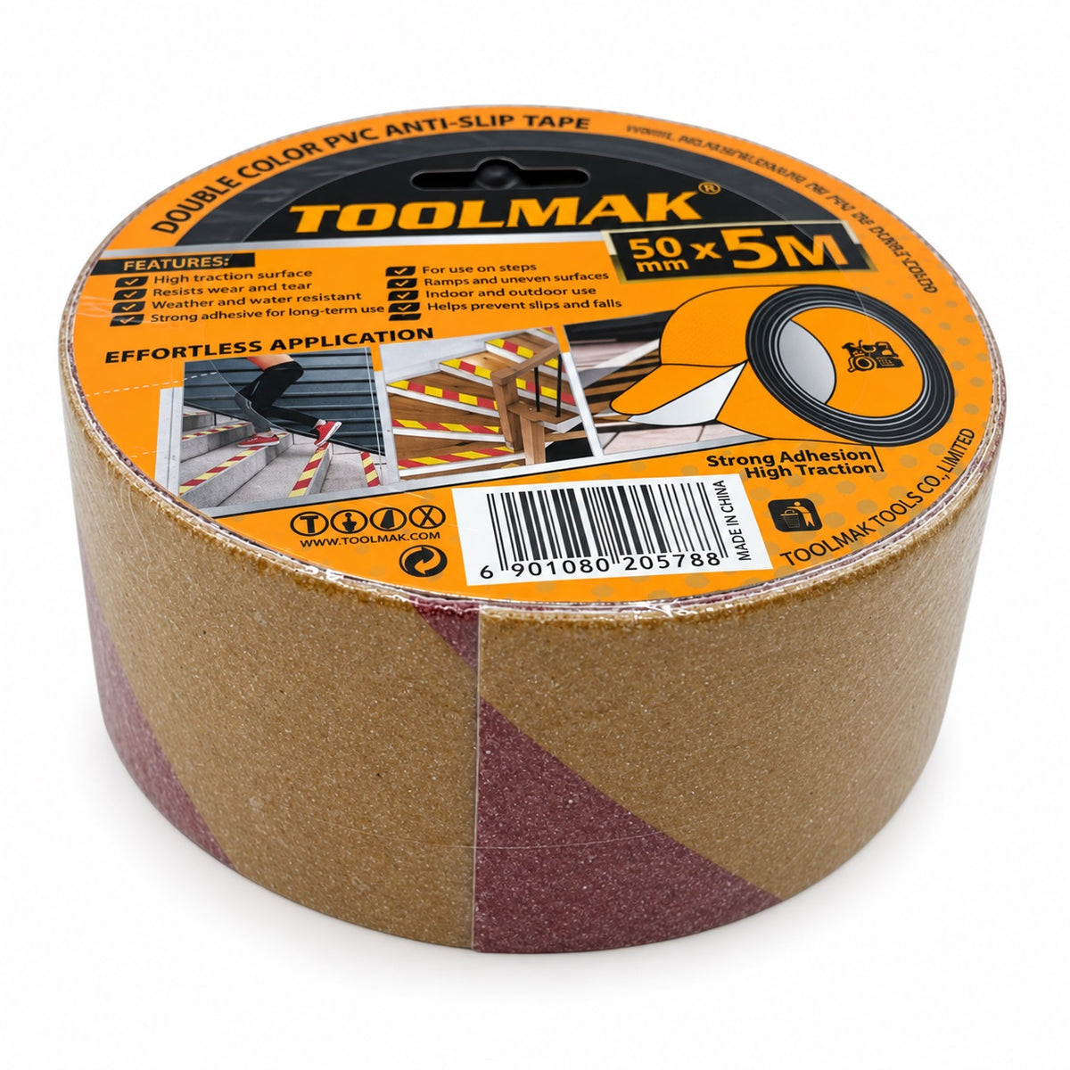 Nastro antiscivolo PVC 5 cm x 5 m bicolore TMK20578 6901080205788 TL7620