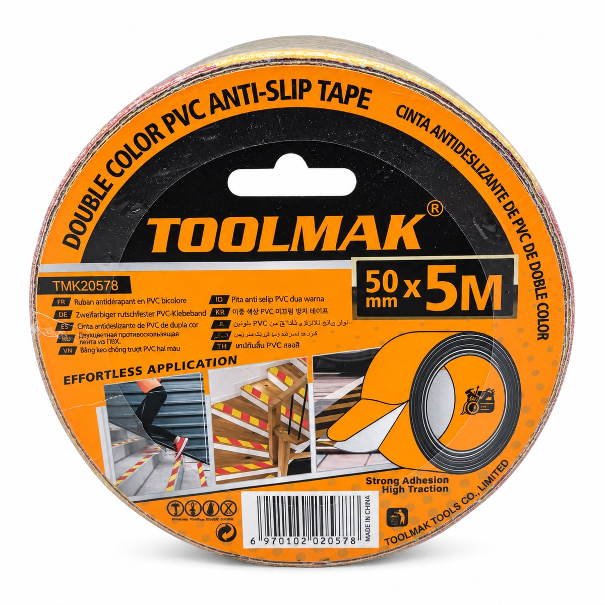 Nastro antiscivolo PVC 5 cm x 5 m bicolore TMK20578 6901080205788 TL7620