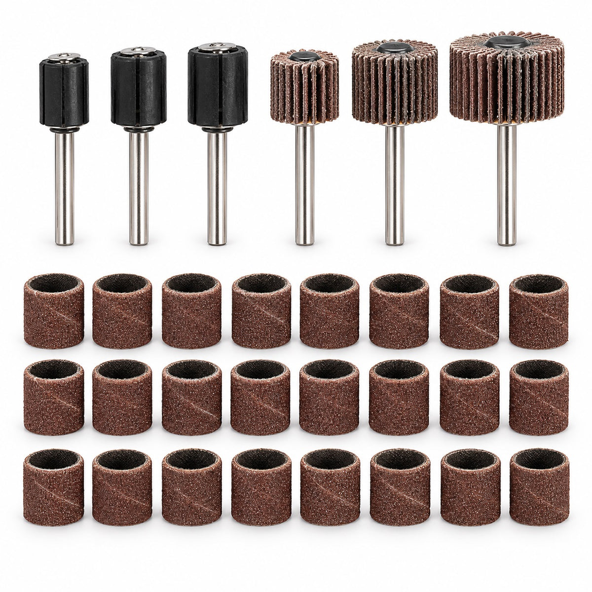 Set accessori per levigatura 30 pezzi con rulli abrasivi TMK20348 6901500203486 TL7635