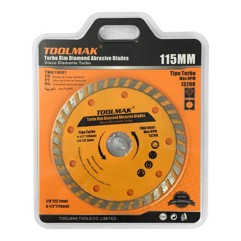 Disco diamantato turbo 115 mm per gres pietra marmo e cemento  TMK19001 6901050190014 TL7805