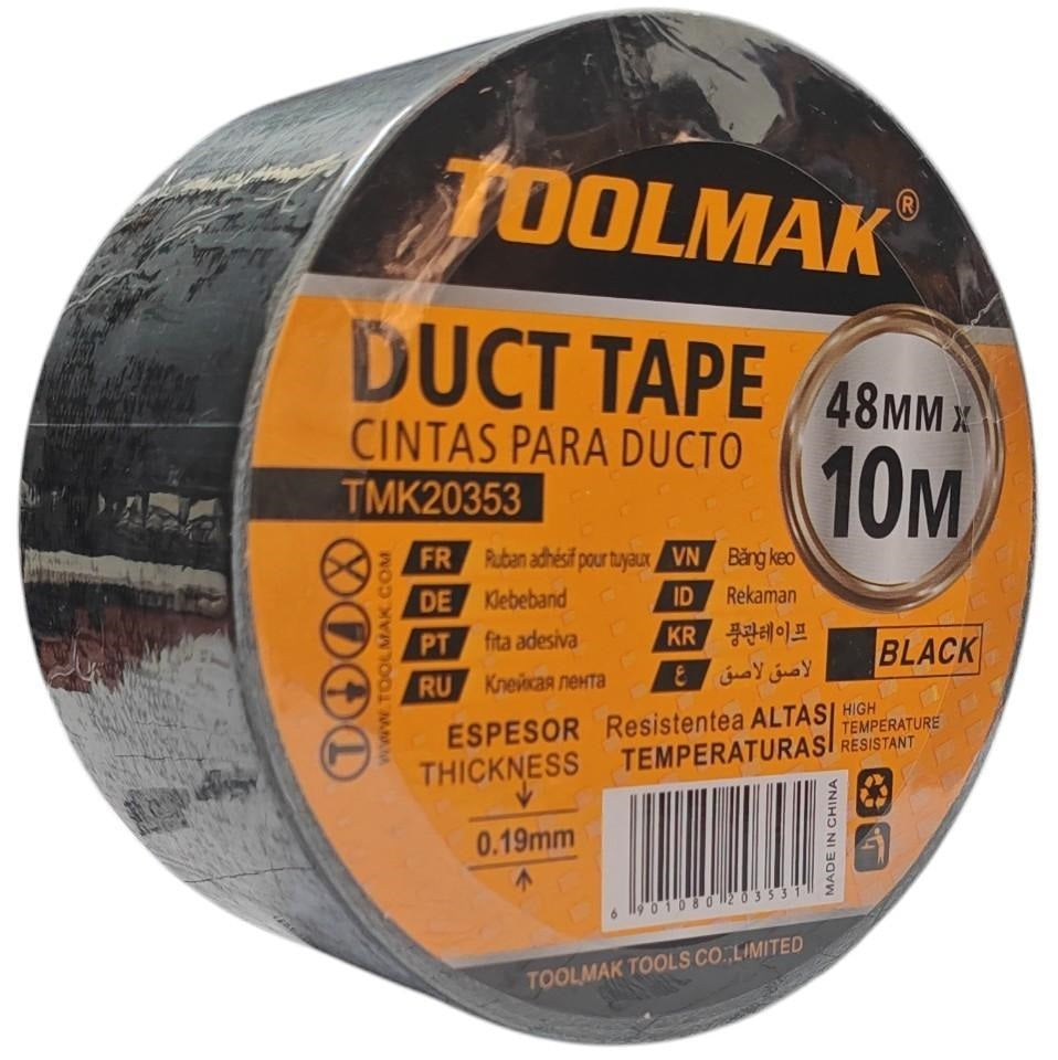 Nastro adesivo telato nero 48 mm x 10 m Toolmak TMK20353 6901080203531 TL7845