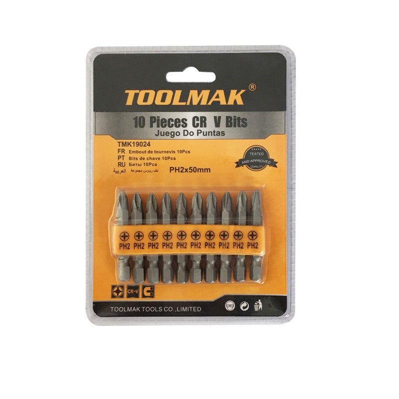 Set inserti per cacciavite PH2 confezione da 10 pezzi  TMK19024 6901010190245 TL7970