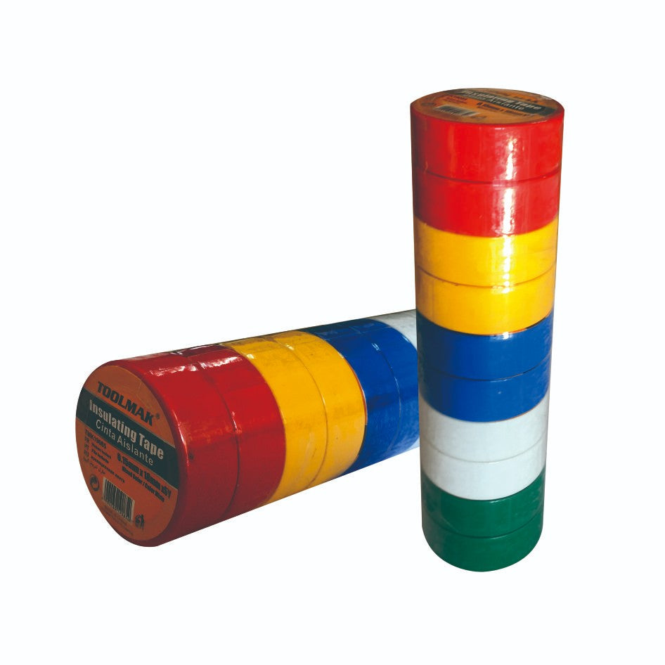 Nastro isolante elettrico colorato 18m - confezione da 10 TMK19087 6901180190878 TL9875