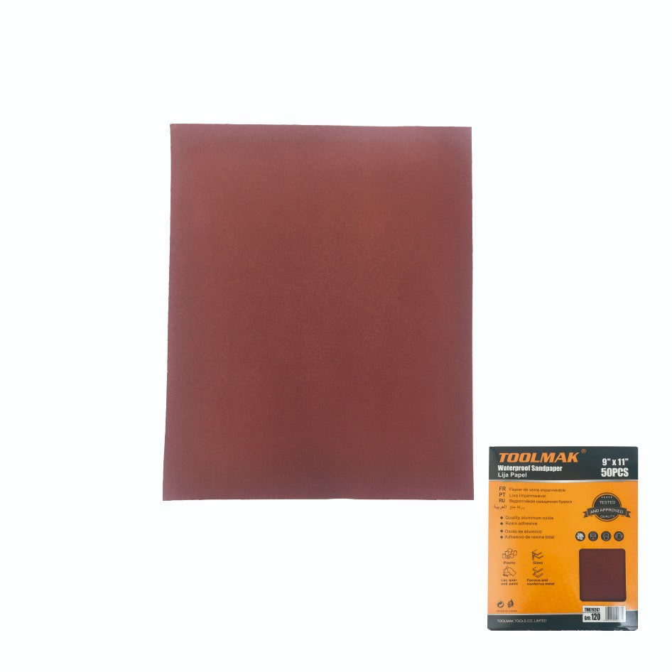 Carta abrasiva impermeabile 80 - confezione da 50 TMK19265 6901210192650 TL9905