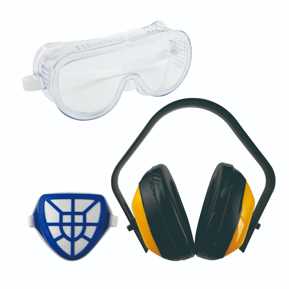 Set di protezione 3 pezzi Cuffie Maschera Occhiali TMK19647 6901260196479 TL9950