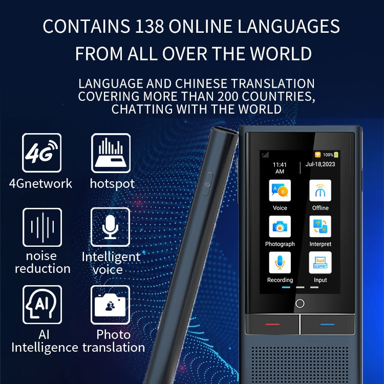 Boeleo BF301 Traduttore Vocale Intelligente con Schermo 3,1"