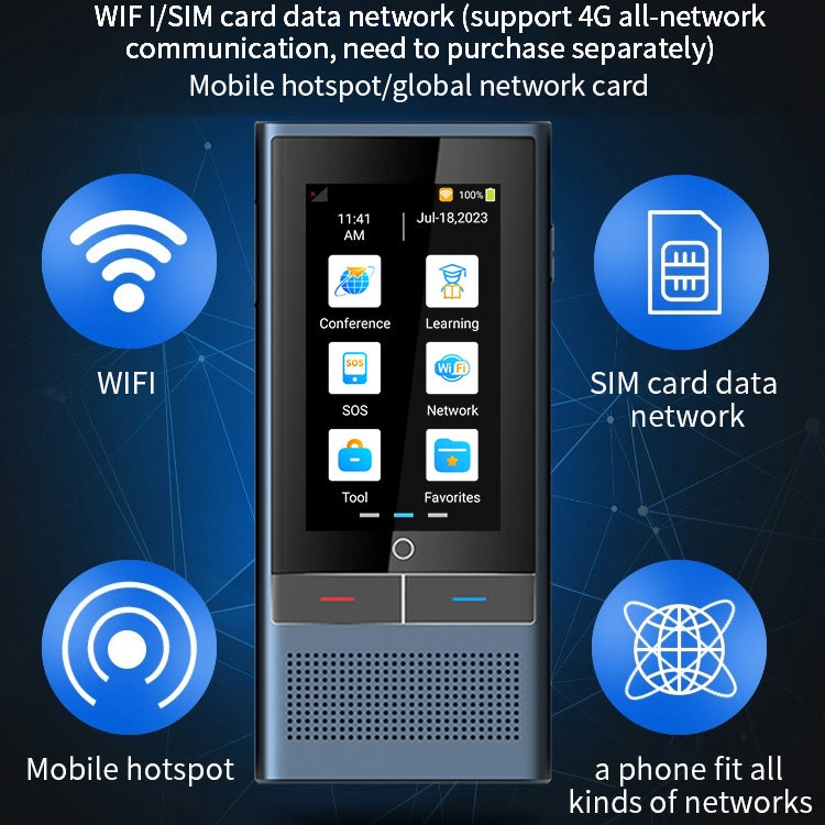 Boeleo BF301 Traduttore Vocale Intelligente con Schermo 3,1"