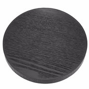 Vassoio portaoggetti Tay in legno per hotel rotondo creativo in legno massello, diametro: 27 cm, Black, Diameter: 27cm
