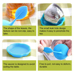 Filtri da tè per bustine di tè appesi in silicone in acciaio inossidabile