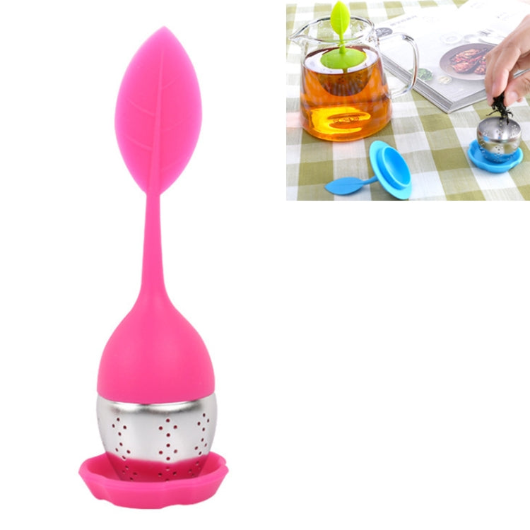 Filtro da tè in silicone a forma di foglia 15cm