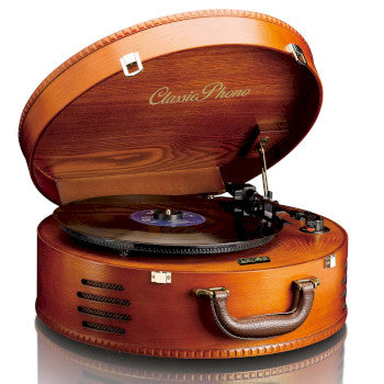 Retro turntable with 2 Built-in Speakers Brown