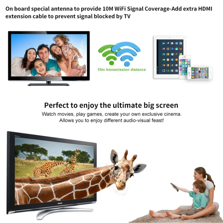 AnyCast M2 Plus Wireless WiFi Display Dongle Ricevitore Airplay Miracast DLNA 1080P HDMI TV Stick per iPhone, Samsung e altri smartphone Android, M2 Plus