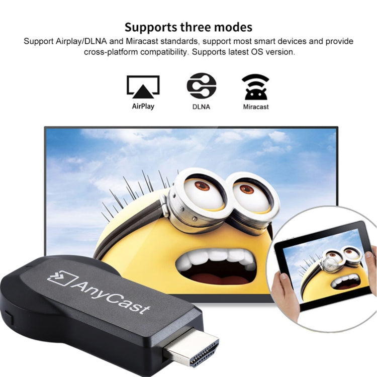 AnyCast M2 Plus Wireless WiFi Display Dongle Ricevitore Airplay Miracast DLNA 1080P HDMI TV Stick per iPhone, Samsung e altri smartphone Android, M2 Plus