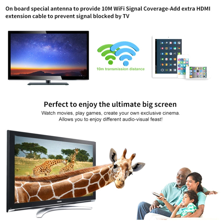 AnyCast M4 Plus Wireless WiFi Display Dongle Ricevitore Airplay Miracast DLNA 1080P HDMI TV Stick per iPhone, Samsung e altri smartphone Android, M4 Plus