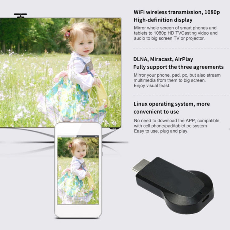 AnyCast M9 Plus Dongle HDMI Wireless 1080P per smartphone