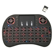 Lingua di supporto: tastiera retroilluminata wireless i8 Air Mouse francese con touchpad per Android TV Box e Smart TV e tablet PC e Xbox360 e PS3 e HTPC/IPTV, French