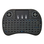 Lingua di supporto: tastiera retroilluminata wireless i8 Air Mouse francese con touchpad per Android TV Box e Smart TV e tablet PC e Xbox360 e PS3 e HTPC/IPTV, French