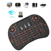 Lingua di supporto: tastiera retroilluminata wireless i8 Air Mouse francese con touchpad per Android TV Box e Smart TV e tablet PC e Xbox360 e PS3 e HTPC/IPTV, French