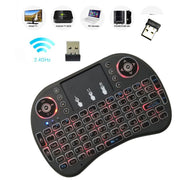 Lingua di supporto: tastiera retroilluminata wireless i8 Air Mouse taiwanese con touchpad per Android TV Box e Smart TV e tablet PC e Xbox360 e PS3 e HTPC/IPTV, Taiwanese