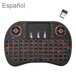 Lingua di supporto: tastiera retroilluminata wireless i8 Air Mouse spagnola con touchpad per Android TV Box e Smart TV e tablet PC e Xbox360 e PS3 e HTPC/IPTV, Spanish