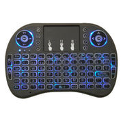 Lingua di supporto: tastiera retroilluminata wireless i8 Air Mouse spagnola con touchpad per Android TV Box e Smart TV e tablet PC e Xbox360 e PS3 e HTPC/IPTV, Spanish