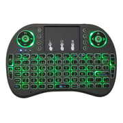 Lingua di supporto: tastiera retroilluminata wireless i8 Air Mouse spagnola con touchpad per Android TV Box e Smart TV e tablet PC e Xbox360 e PS3 e HTPC/IPTV, Spanish