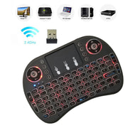 Lingua di supporto: tastiera retroilluminata wireless i8 Air Mouse spagnola con touchpad per Android TV Box e Smart TV e tablet PC e Xbox360 e PS3 e HTPC/IPTV, Spanish