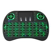 Lingua di supporto: Italia i8 Air Mouse Tastiera retroilluminata wireless con touchpad per Android TV Box e Smart TV e PC Tablet e Xbox360 e PS3 e HTPC/IPTV, Italy
