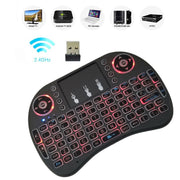 Lingua di supporto: Italia i8 Air Mouse Tastiera retroilluminata wireless con touchpad per Android TV Box e Smart TV e PC Tablet e Xbox360 e PS3 e HTPC/IPTV, Italy