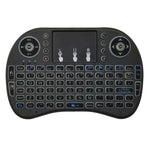 Lingua di supporto: inglese i8 Air Mouse Tastiera retroilluminata wireless con touchpad per Android TV Box e Smart TV e PC Tablet e Xbox360 e PS3 e HTPC/IPTV, English