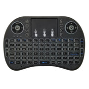 Lingua di supporto: inglese i8 Air Mouse Tastiera retroilluminata wireless con touchpad per Android TV Box e Smart TV e PC Tablet e Xbox360 e PS3 e HTPC/IPTV, English