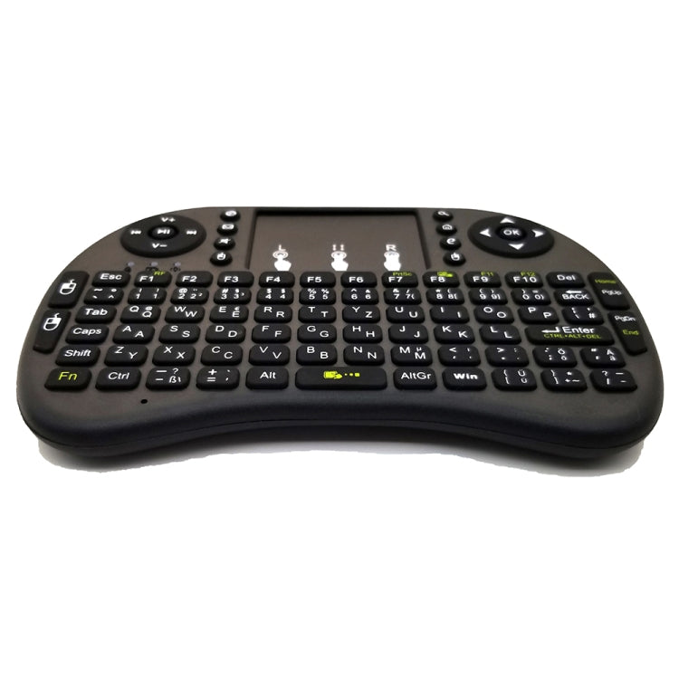 Lingua di supporto: tastiera wireless tedesca i8 Air Mouse con touchpad per Android TV Box e Smart TV e tablet PC e Xbox360 e PS3 e HTPC/IPTV