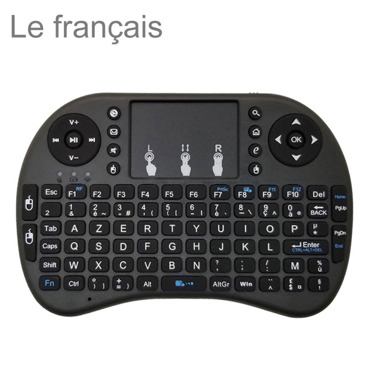 Lingua di supporto: tastiera wireless i8 Air Mouse francese con touchpad per Android TV Box e Smart TV e tablet PC e Xbox360 e PS3 e HTPC/IPTV, French