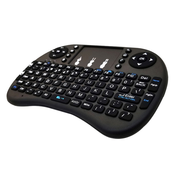 Lingua di supporto: tastiera wireless inglese i8 Air Mouse con touchpad per Android TV Box e Smart TV e tablet PC e Xbox360 e PS3 e HTPC/IPTV, English