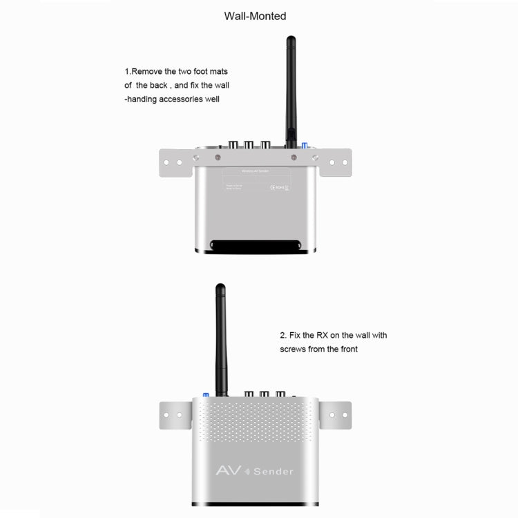 Measy AV530-2 Trasmettitore audio/video wireless da 5,8 GHz + 2 ricevitori, distanza di trasmissione: 300 m, spina americana, AV530-2 US Plug