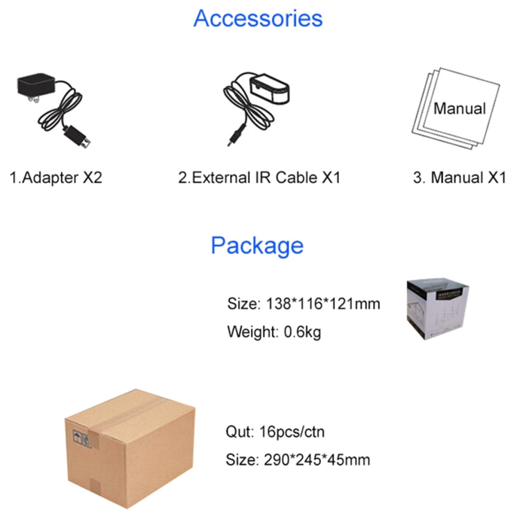 Trasmettitore HDMI wireless Measy FHD676 Full HD 1080P 3D 5-5,8 GHz (trasmettitore + ricevitore) Distanza di trasmissione: 200 m, Specifiche: spina europea, FHD676 (AU Plug), FHD676 (EU Plug), FHD676 (UK Plug), FHD676 (US Plug)