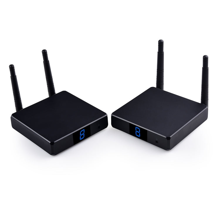 Trasmettitore HDMI wireless Measy FHD686 Full HD 1080P 3D 5-5,8 GHz (trasmettitore + ricevitore) con display, supporta il telecomando a infrarossi e la stessa funzione wireless dello schermo, distanza di trasmissione: 200 m, FHD686 with Display