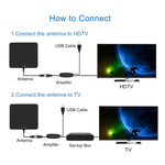 Antenna TV digitale HD interna ultrasottile con amplificatore