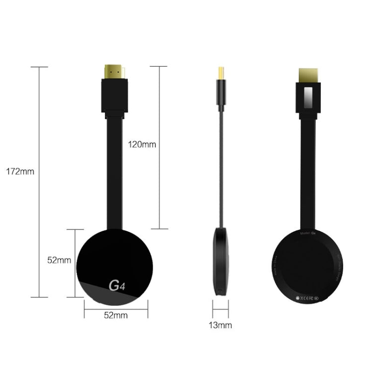 G4 Wireless WiFi Display Dongle Receiver Airplay Miracast DLNA TV Stick per iPhone, Samsung e altri smartphone Android, Dual Core Cortex A7 fino a 1,5 GHz, G4