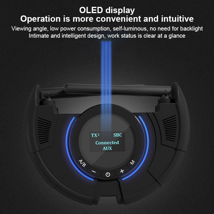 Adattatore audio Bluetooth 5.0 TX800 con display OLED