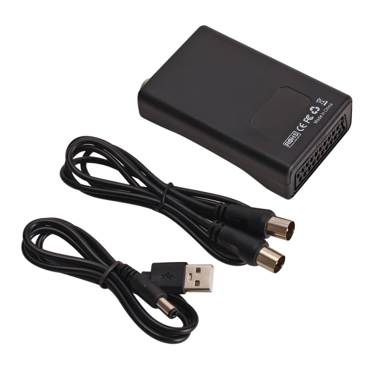 Convertitore video SCART a RF 25-61,25 MHz con cavo 110 cm