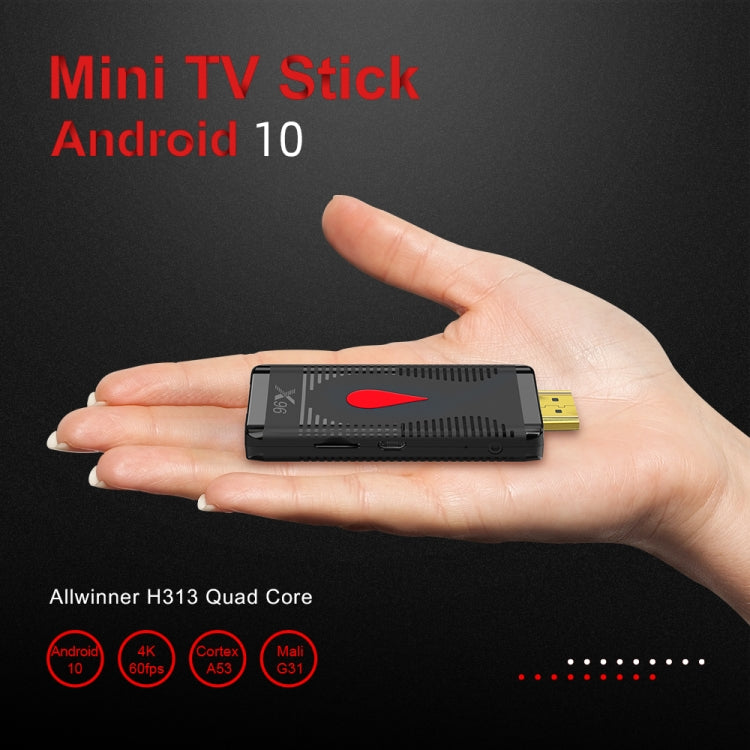 X96 S400 Android 10.0 Mini TV Stick, Allwinner H313 Quad Core ARM Cortex A53, 1GB + 8GB, Supporto WiFi, HDMI, Scheda TF, USB, 1GB+8GB