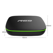 R69 1080P HD Smart TV BOX Lettore multimediale Android 4.4 con telecomando, Quad Core Allwinner H3, RAM: 1 GB, ROM: 8 GB, WiFi 2,4 G, LAN, spina europea, 1GB+8GB