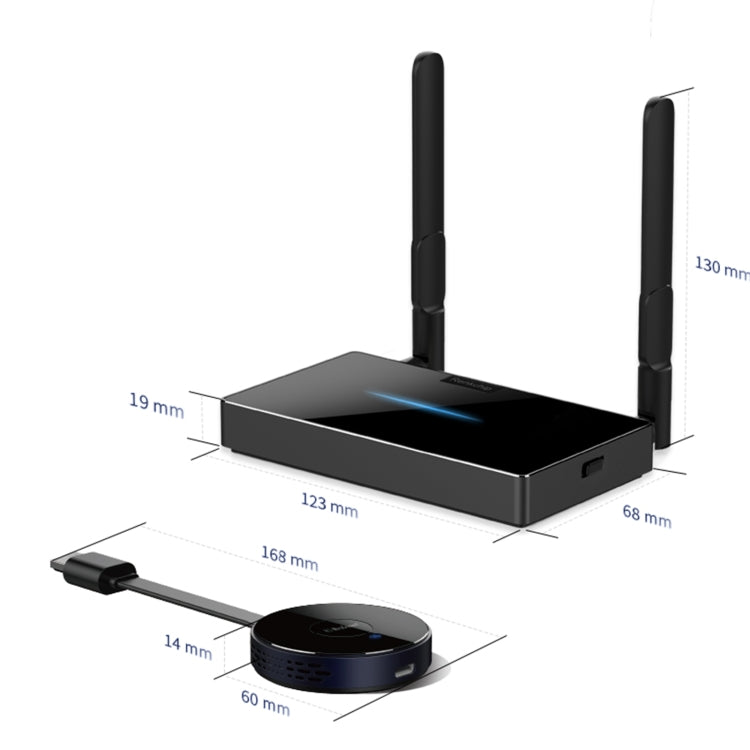 Z2 Wireless HDMI Screen Display Dongle Ricevitore + Kit trasmettitore, Receiver + Transmitter