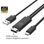 Cavo USB-C a HDMI 4K 60Hz HDTV in plastica 15cm